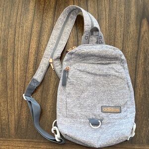 Adidas Essential Convertible Crossbody Backpack Heather Gray